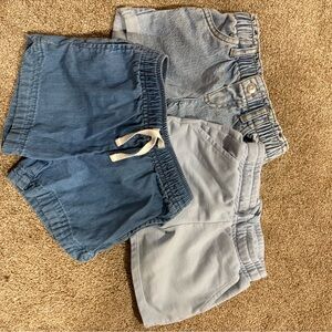 Stylish Kids Denim and Gray Shorts Set
